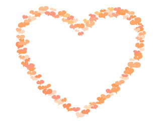 ピンクハートのバレンタイン飾り枠