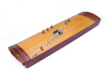 Kazakh national harp jetygen isolated on white background
