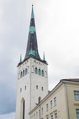 Obraz premium Saint Olafs Church in Tallinn, Estonia