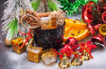Christmas spices for mulled wine. Christmas Decorations.