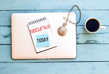 Word writing text Security. Business concept on notebook