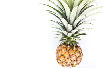 Pineapple on a white