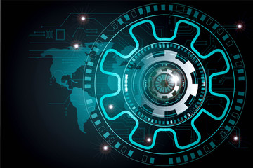 science Big data visualization. Futuristic Artificial intelligence . Cyber mind aesthetic design concept.