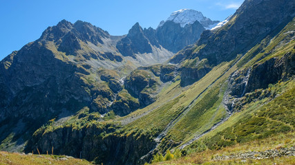 Naklejka premium Beautiful mountains of Arkhyz, Dombai