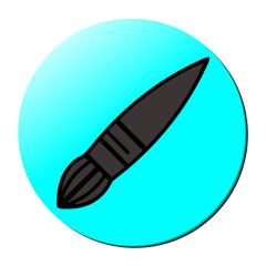 Brush Icon in trendy flat style isolated on grey background. Paint symbol for your web site design, logo, app, UI. Vector illustration, EPS10.