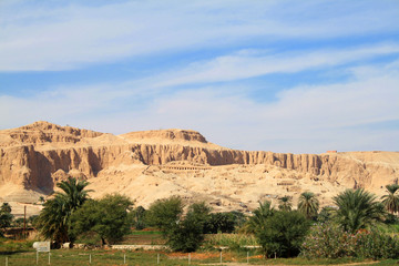 View of the mountains in the city of Luxor, Egypt