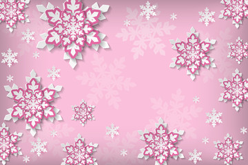 abstract background with snowflakes