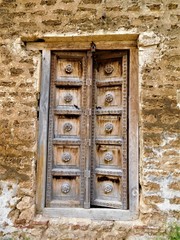 Old Hindu temple door.