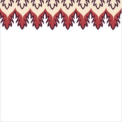 Boho Flames Seamless Horizontal Border