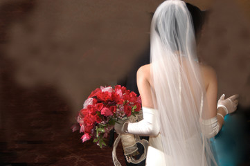 bride with a bouquet