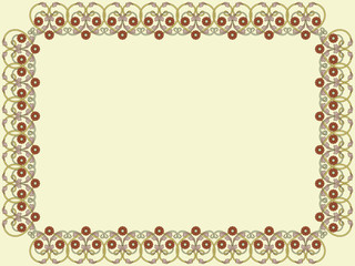 Decorative flower frame