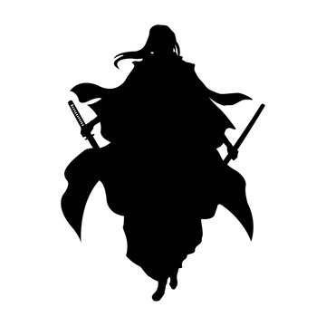recommend clip art: samurai silhouette warrior sword ninja japanese katana