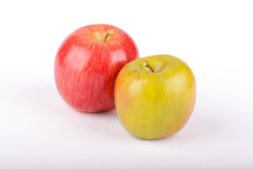 Fresh apples on white background