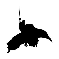 samurai silhouette warrior sword ninja japanese katana © rattakette