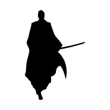 recommend clip art: samurai silhouette warrior sword ninja japanese katana