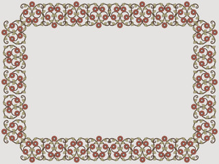 Decorative floral frame