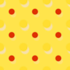 Seamless background pattern with various colored circles.