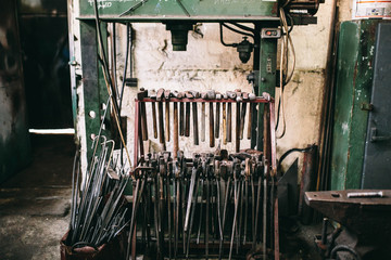  blacksmith working with metal