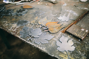  blacksmith working with metal