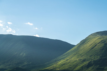 Green hilly landscapes, Scotland, UK