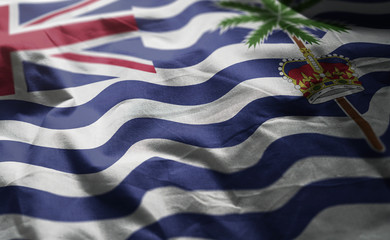 British Indian Ocean Territory Flag Rumpled Close Up