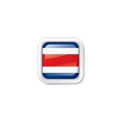 Costa Rica flag, vector illustration on a white background