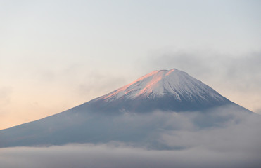 first morning light touch on the top of Fuji mountain. Most Popular Japan Sightseeing Spots for Foreigners.