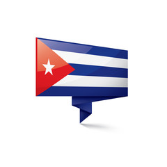 Cuba flag, vector illustration on a white background