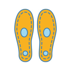 Orthopedic insoles color icon