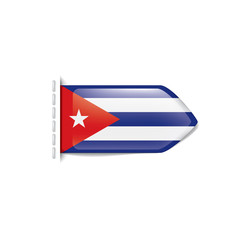 Cuba flag, vector illustration on a white background