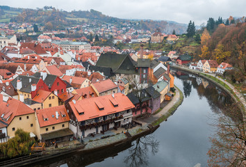 Fototapeta na wymiar medieval town of cesky krumlov in czech republic