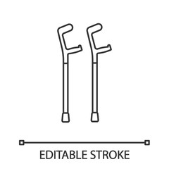 Elbow crutches linear icon
