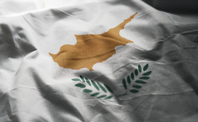 Cyprus Flag Rumpled Close Up