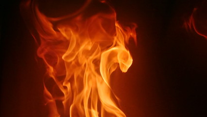Fototapeta premium Feuer und Flamme nah
