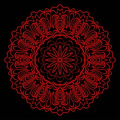 Mandala Style Vector Shapes. Decorative Cicle ornament. Floral design.