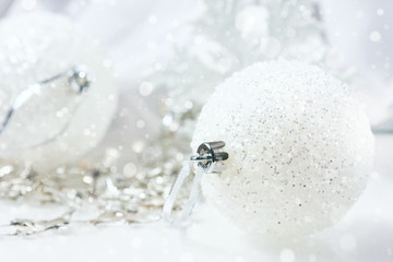 Festive Still Life - Christmas Decorations in Various Sizes and Textures