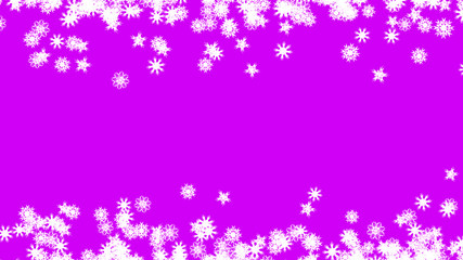 Abstract background with a variety of colorful snowflakes. Big and small.