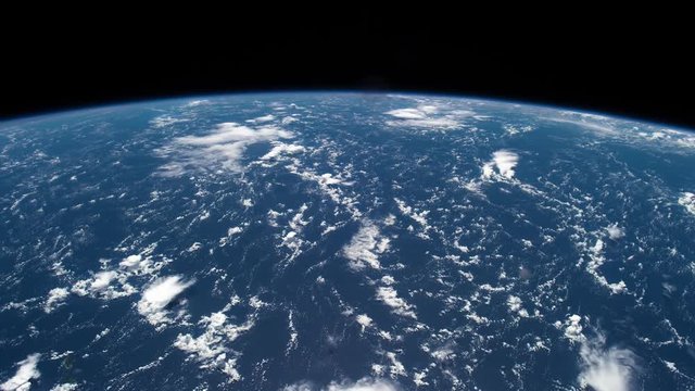 Beautiful blue Planet Earth Ocean globe space view. Retouched and color corrected 4k timelapse footage. Original Imagery by NASA