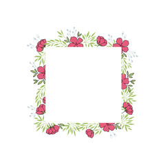 Vector floral frame