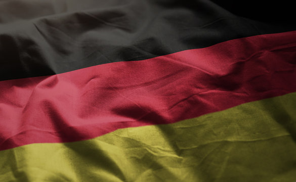 Germany Flag Rumpled Close Up