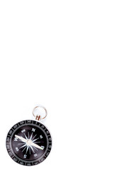 compass on white background concept - direction motion top view