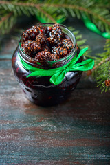 Home-made Jam  from pine cones, for improving immunity.
