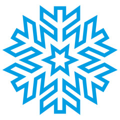 Snowflake icon or logo. Christmas and winter theme symbol. Vector and illustration.