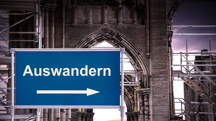 Schild 376 - Auswandern