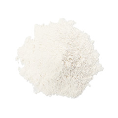 A pile of flour cut out. Top view.