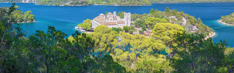 Fototapeta na wymiar Croatia - The St.Mary benedictine monastery on the Mljet island.