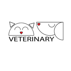 veterinary gog and cat logo vector clinic health