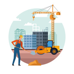 construction builder cartoon