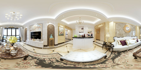 360 degrees living room and dining room