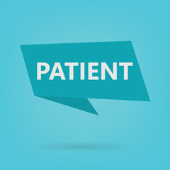 patient word on a sticker- vector illustration